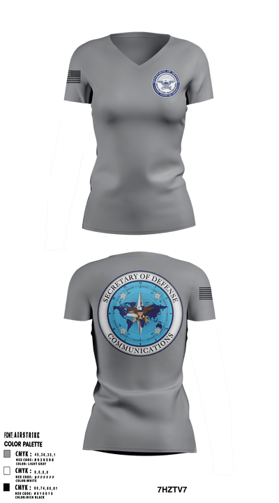 SDC-Cables 96659915 Women's Short Sleeve V-neck Shirt - 4