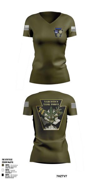 Women's Short Sleeve Vneck Shirt, Narcotics, Police, Teamtime, Team time, sublimation, custom sports apparel, team uniforms, spirit wear, spiritwear, sports uniforms, custom shirts, team store, custom team store, fundraiser sports, apparel fundraiser