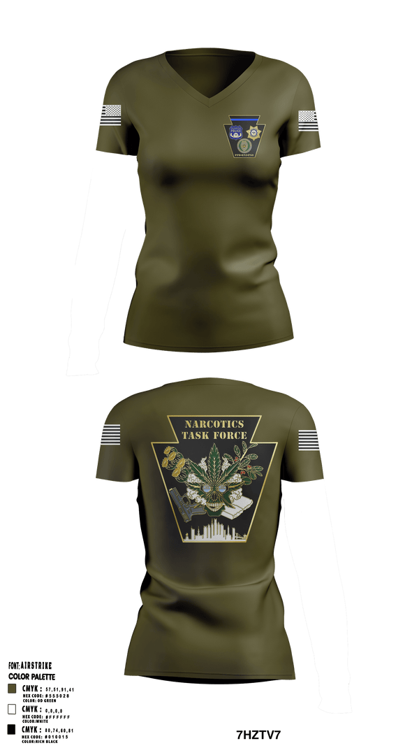 Women's Short Sleeve Vneck Shirt, Narcotics, Police, Teamtime, Team time, sublimation, custom sports apparel, team uniforms, spirit wear, spiritwear, sports uniforms, custom shirts, team store, custom team store, fundraiser sports, apparel fundraiser