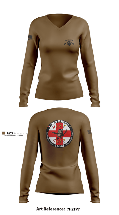 C-Co 2-153 Medics 26047956 Women's Long Sleeve V-neck Shirt - 3