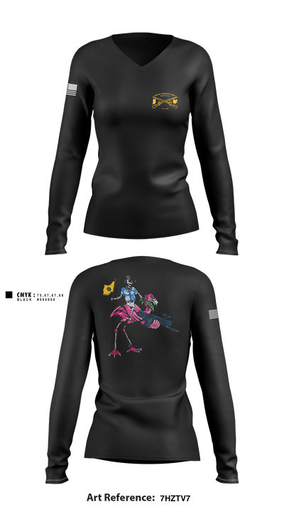 OCS 73-24 50287777 Women's Long Sleeve V-neck Shirt - 2