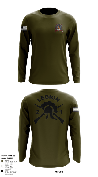 Long Sleeve Performance Shirt, 2-1 IN, Army, Teamtime, Team time, sublimation, custom sports apparel, team uniforms, spirit wear, spiritwear, sports uniforms, custom shirts, team store, custom team store, fundraiser sports, apparel fundraiser