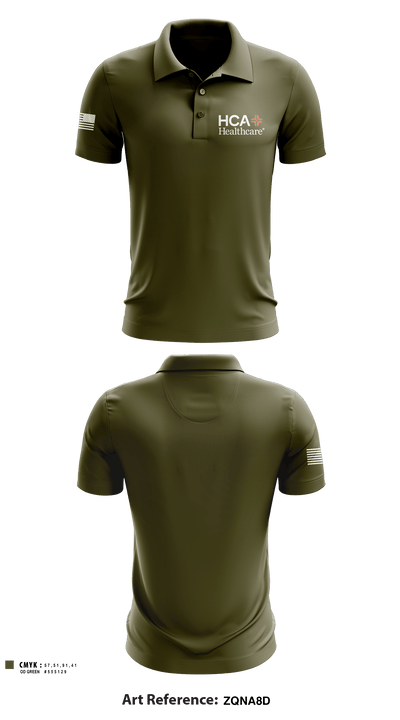 HCA HEALTHCARE 97224522 Short Sleeve Performance Polo - 1