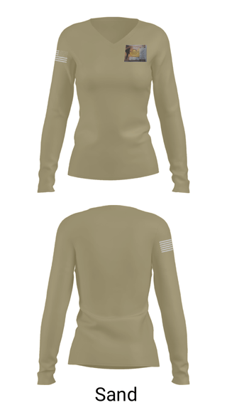 Women's Long Sleeve Vneck Shirt, , Army, Teamtime, Team time, sublimation, custom sports apparel, team uniforms, spirit wear, spiritwear, sports uniforms, custom shirts, team store, custom team store, fundraiser sports, apparel fundraiser