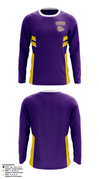 Long Sleeve Performance Shirt, Baker Middle School Wrestling, Wrestling, Teamtime, Team time, sublimation, custom sports apparel, team uniforms, spirit wear, spiritwear, sports uniforms, custom shirts, team store, custom team store, fundraiser sports, apparel fundraiser