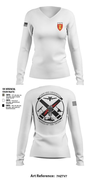2-114 FA 35913271 Women's Long Sleeve V-neck Shirt - 5