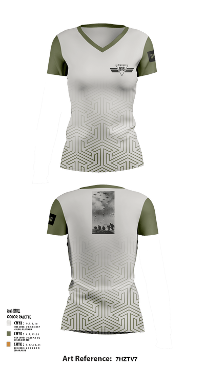 Think516 40829848 Women's Short Sleeve V-neck Shirt - 2