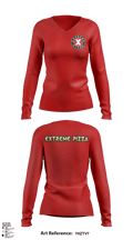 Extreme Pizza 64264701 Women's Long Sleeve V-neck Shirt - 1