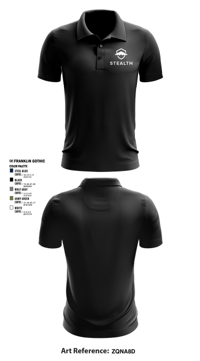 Stealth customs 84323734 Short Sleeve Performance Polo - 3