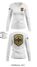 Det. 2 C. CO. 1-171st GSAB Medevac 89905871 Women's Long Sleeve V-neck Shirt - 2