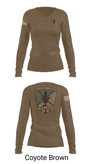 Women's Long Sleeve Vneck Shirt, , Army, Teamtime, Team time, sublimation, custom sports apparel, team uniforms, spirit wear, spiritwear, sports uniforms, custom shirts, team store, custom team store, fundraiser sports, apparel fundraiser