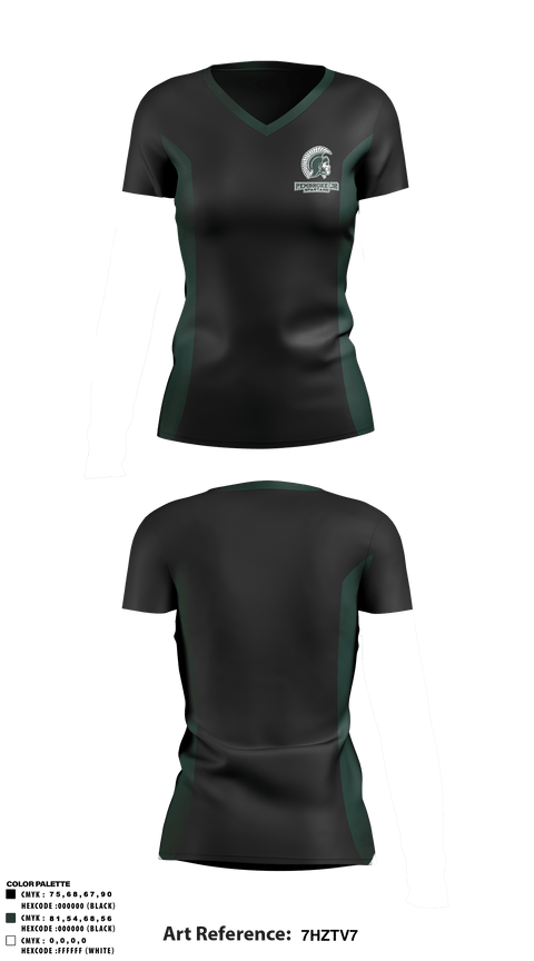 Women's Short Sleeve Vneck Shirt, Pembroke Jr Spartans Cheer, School Spirit Store, Teamtime, Team time, sublimation, custom sports apparel, team uniforms, spirit wear, spiritwear, sports uniforms, custom shirts, team store, custom team store, fundraiser sports, apparel fundraiser