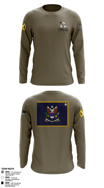 1-155th Dixie Thunder 83572891 Long Sleeve Performance Shirt - 13