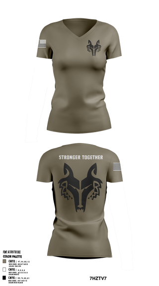 Women's Short Sleeve Vneck Shirt, , Army, Teamtime, Team time, sublimation, custom sports apparel, team uniforms, spirit wear, spiritwear, sports uniforms, custom shirts, team store, custom team store, fundraiser sports, apparel fundraiser