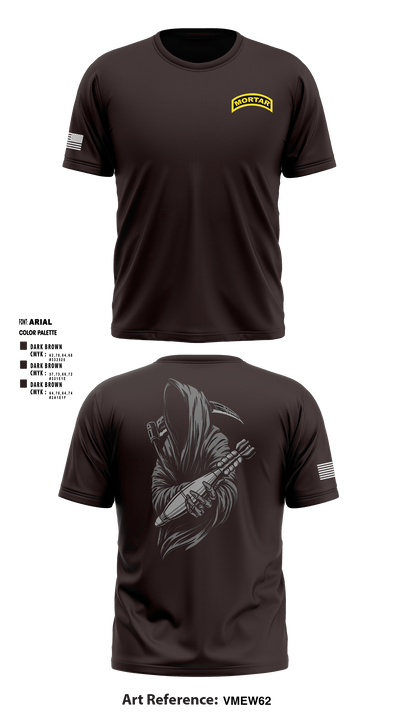 BASHER PLATOON 6768225 Short Sleeve Performance Shirt - 1
