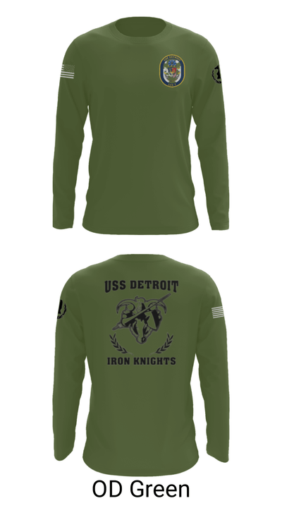 USS Detroit 43379409 Long Sleeve Performance Shirt - 16