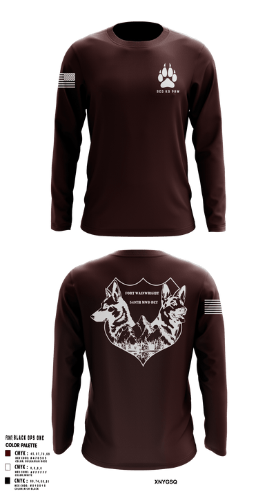 549th MWD DET 24763161 Long Sleeve Performance Shirt - 1