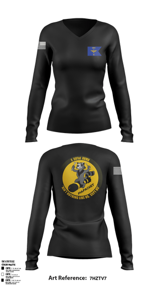 Women's Long Sleeve Vneck Shirt, E 501st 1 AD, CAB AVMX, Army, Teamtime, Team time, sublimation, custom sports apparel, team uniforms, spirit wear, spiritwear, sports uniforms, custom shirts, team store, custom team store, fundraiser sports, apparel fundraiser