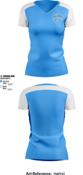 Centreville High School Cheer 39790285 Women's Short Sleeve V-neck Shirt - 1