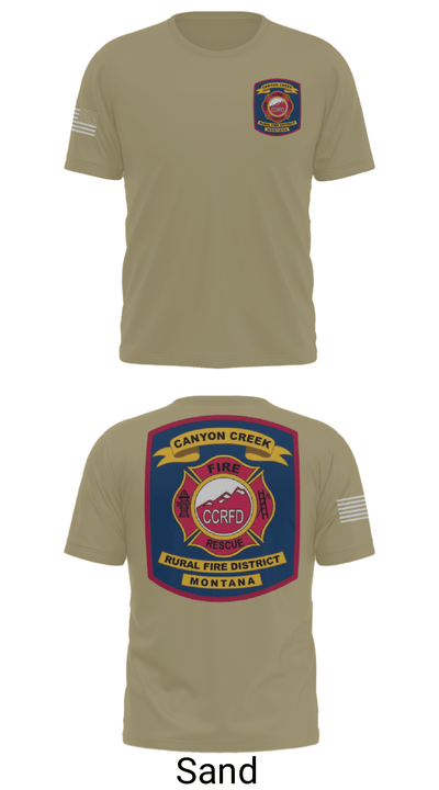 Canyon Creek Rural Fire District 51909217 Short Sleeve Performance Shirt - 36
