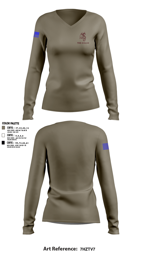 Women's Long Sleeve Vneck Shirt, , Police, Teamtime, Team time, sublimation, custom sports apparel, team uniforms, spirit wear, spiritwear, sports uniforms, custom shirts, team store, custom team store, fundraiser sports, apparel fundraiser
