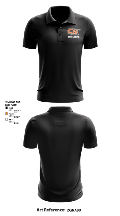 CK Wrestling 95145120 Short Sleeve Performance Polo - 1