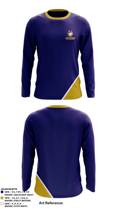 Washington Colony Middle School 55921524 Long Sleeve Performance Shirt - 1