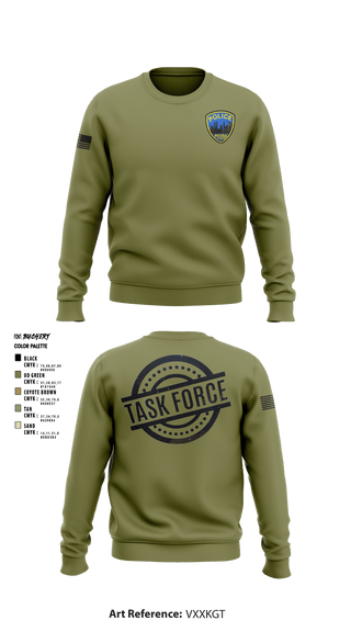 Crew Neck Sweatshirt, , Police, Teamtime, Team time, sublimation, custom sports apparel, team uniforms, spirit wear, spiritwear, sports uniforms, custom shirts, team store, custom team store, fundraiser sports, apparel fundraiser
