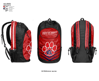 Gear Bag, Anderson County High School  Volleyball, Men's Volleyball, Teamtime, Team time, sublimation, custom sports apparel, team uniforms, spirit wear, spiritwear, sports uniforms, custom shirts, team store, custom team store, fundraiser sports, apparel fundraiser