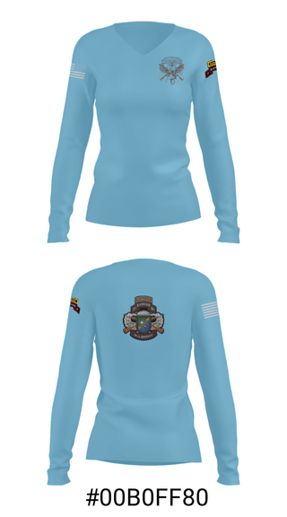 Women's Long Sleeve Vneck Shirt, , Space Force, Teamtime, Team time, sublimation, custom sports apparel, team uniforms, spirit wear, spiritwear, sports uniforms, custom shirts, team store, custom team store, fundraiser sports, apparel fundraiser