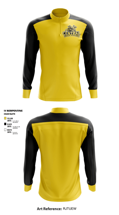 Central High School 9946770 Quarter Zip Jacket - 1
