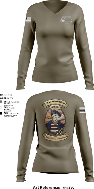 Women's Long Sleeve Vneck Shirt, U11Warrant Officers, Army, Teamtime, Team time, sublimation, custom sports apparel, team uniforms, spirit wear, spiritwear, sports uniforms, custom shirts, team store, custom team store, fundraiser sports, apparel fundraiser