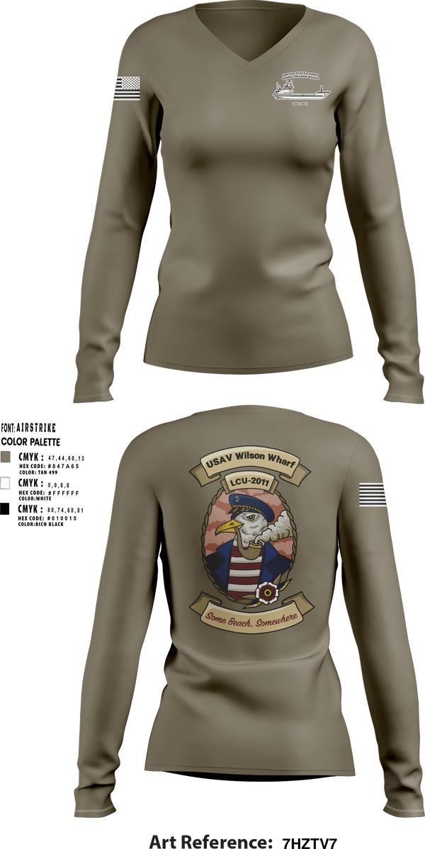 Women's Long Sleeve Vneck Shirt, U11Warrant Officers, Army, Teamtime, Team time, sublimation, custom sports apparel, team uniforms, spirit wear, spiritwear, sports uniforms, custom shirts, team store, custom team store, fundraiser sports, apparel fundraiser