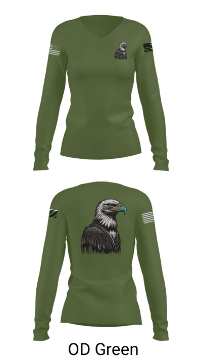 768 EABS 28979729 Women's Long Sleeve V-neck Shirt - 40