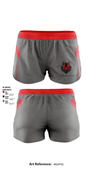 Women's Shorts, Ragnarok Ordnance Works, , Teamtime, Team time, sublimation, custom sports apparel, team uniforms, spirit wear, spiritwear, sports uniforms, custom shirts, team store, custom team store, fundraiser sports, apparel fundraiser
