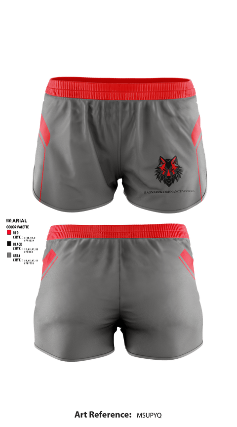 Women's Shorts, Ragnarok Ordnance Works, , Teamtime, Team time, sublimation, custom sports apparel, team uniforms, spirit wear, spiritwear, sports uniforms, custom shirts, team store, custom team store, fundraiser sports, apparel fundraiser