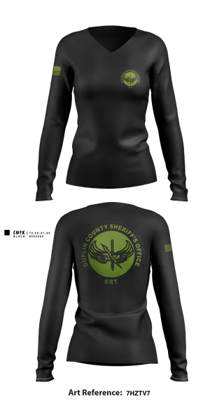 Women's Long Sleeve Vneck Shirt, Duplin County Special Response Team, Police, Teamtime, Team time, sublimation, custom sports apparel, team uniforms, spirit wear, spiritwear, sports uniforms, custom shirts, team store, custom team store, fundraiser sports, apparel fundraiser