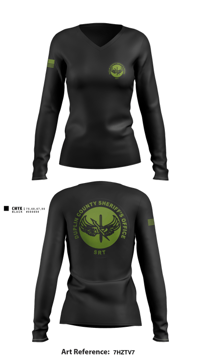 Duplin County Special Response Team 55157030 Women's Long Sleeve V-neck Shirt - 1