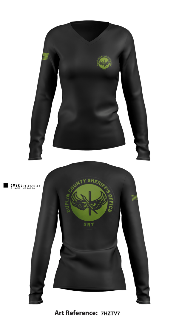 Women's Long Sleeve Vneck Shirt, Duplin County Special Response Team, Police, Teamtime, Team time, sublimation, custom sports apparel, team uniforms, spirit wear, spiritwear, sports uniforms, custom shirts, team store, custom team store, fundraiser sports, apparel fundraiser