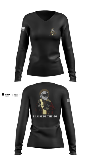 Women's Long Sleeve Vneck Shirt, Cannibals, Army, Teamtime, Team time, sublimation, custom sports apparel, team uniforms, spirit wear, spiritwear, sports uniforms, custom shirts, team store, custom team store, fundraiser sports, apparel fundraiser