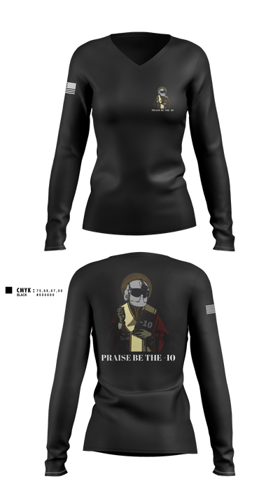 Cannibals 49755658 Women's Long Sleeve V-neck Shirt - 1
