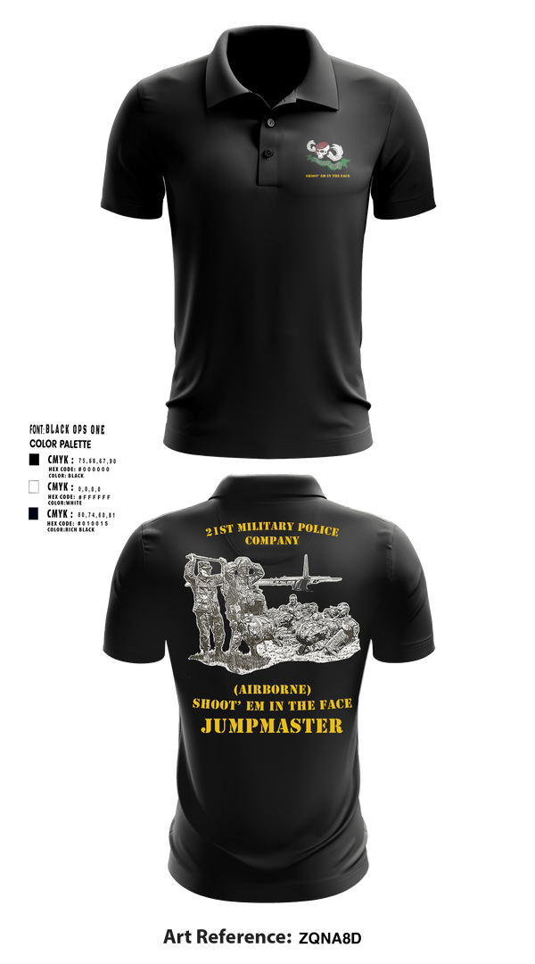Short Sleeve Performance Polo, 21ST MILITARY POLICE COMPANY (AIRBORNE), Army, Teamtime, Team time, sublimation, custom sports apparel, team uniforms, spirit wear, spiritwear, sports uniforms, custom shirts, team store, custom team store, fundraiser sports, apparel fundraiser