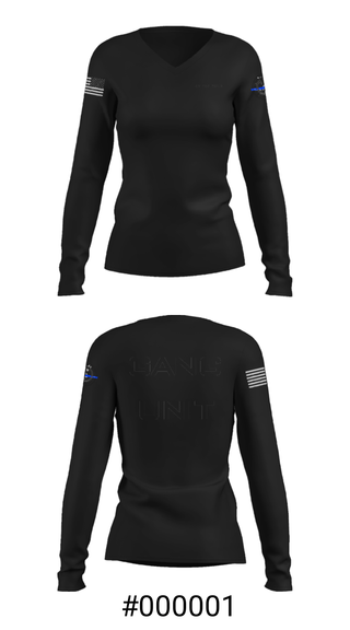 Women's Long Sleeve Vneck Shirt, , Police, Teamtime, Team time, sublimation, custom sports apparel, team uniforms, spirit wear, spiritwear, sports uniforms, custom shirts, team store, custom team store, fundraiser sports, apparel fundraiser