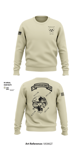 Crew Neck Sweatshirt, Tyler McCourt     37171288, Army, Teamtime, Team time, sublimation, custom sports apparel, team uniforms, spirit wear, spiritwear, sports uniforms, custom shirts, team store, custom team store, fundraiser sports, apparel fundraiser