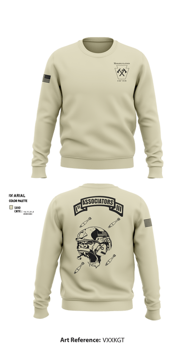 1-111th IN BN ** 38506759 Crew Neck Sweatshirt - 10