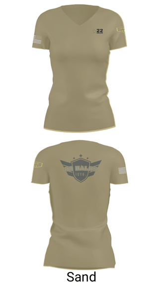 Women's Short Sleeve Vneck Shirt, , Army, Teamtime, Team time, sublimation, custom sports apparel, team uniforms, spirit wear, spiritwear, sports uniforms, custom shirts, team store, custom team store, fundraiser sports, apparel fundraiser