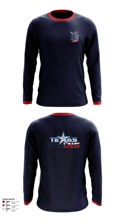 Texas Titans Youth Football 17189264 Long Sleeve Performance Shirt - 7