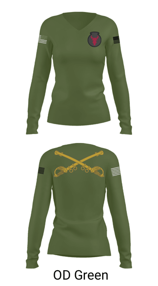 Women's Long Sleeve Vneck Shirt, , National Guard, Teamtime, Team time, sublimation, custom sports apparel, team uniforms, spirit wear, spiritwear, sports uniforms, custom shirts, team store, custom team store, fundraiser sports, apparel fundraiser
