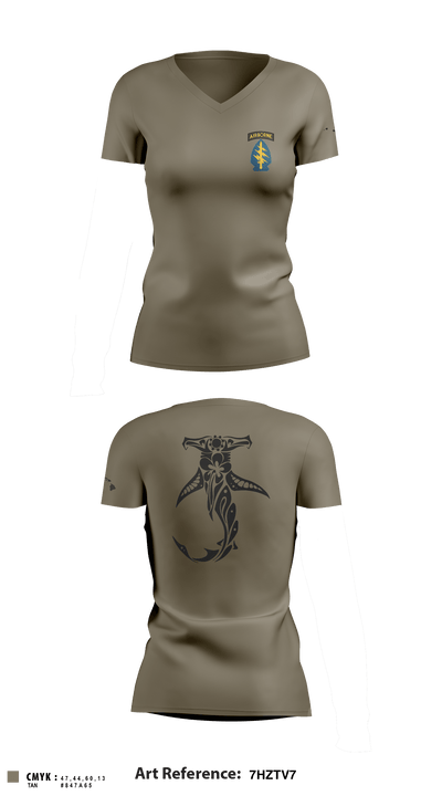 112th SIGDET 5424281 Women's Short Sleeve V-neck Shirt - 2