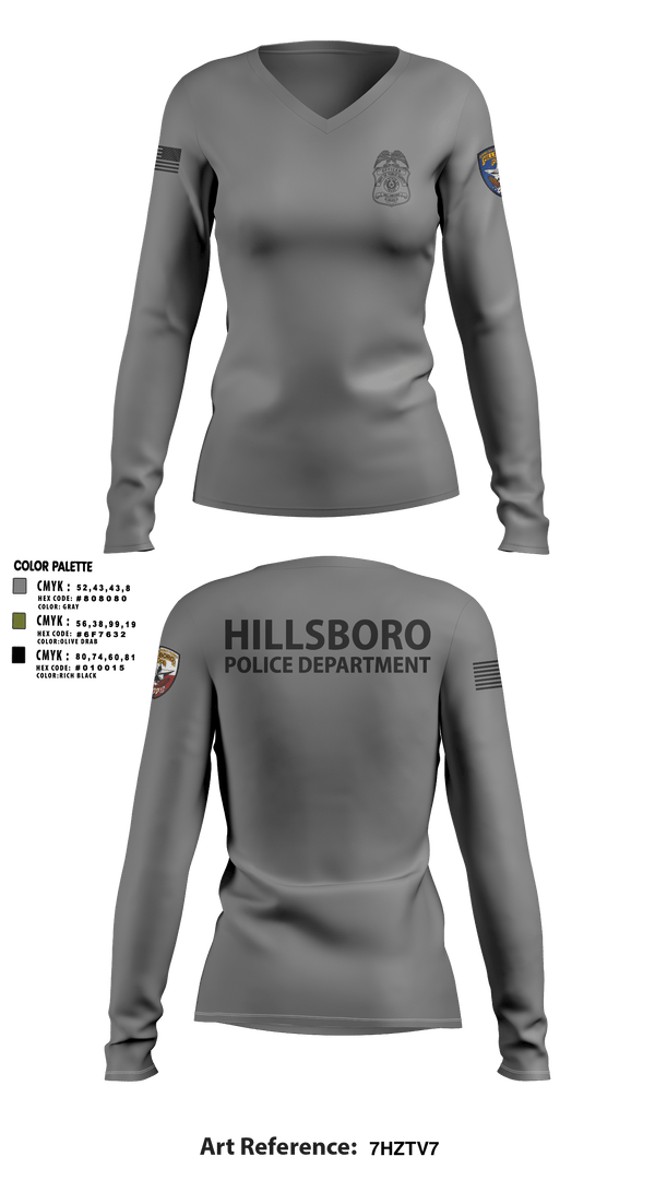 Women's Long Sleeve Vneck Shirt, , Police, Teamtime, Team time, sublimation, custom sports apparel, team uniforms, spirit wear, spiritwear, sports uniforms, custom shirts, team store, custom team store, fundraiser sports, apparel fundraiser